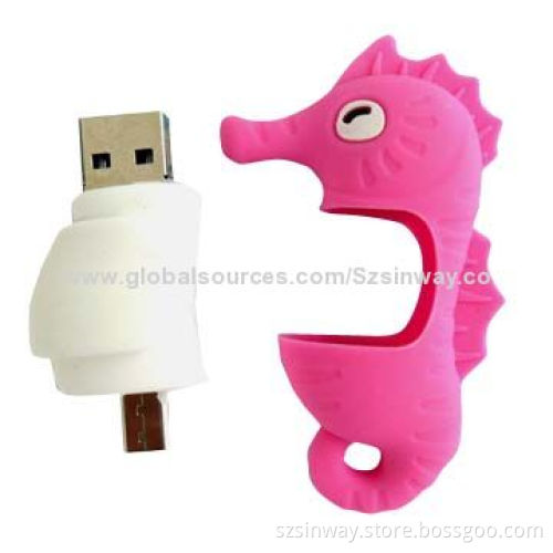 First of PVC OTG USB Flash Drive with 1-32GB Capacity, CE, RoHS, FCC Marks